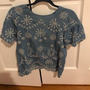NWOT embroidered blouse